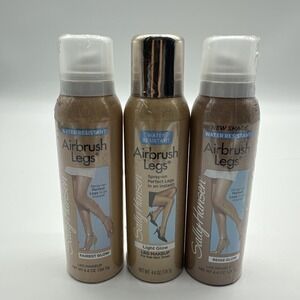 Lot 3 Sally Hansen Salon Airbrush Leg Makeup Water Resistant Fairest Light Beige